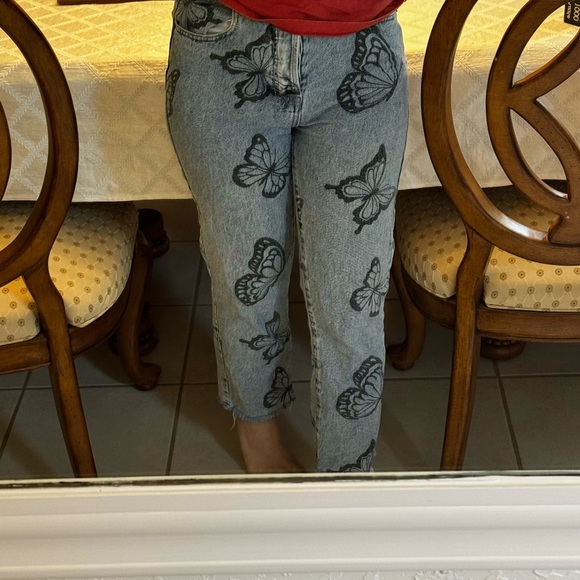 Pacsun high rise straight butterfly jeans size 26 - Picture 2 of 7